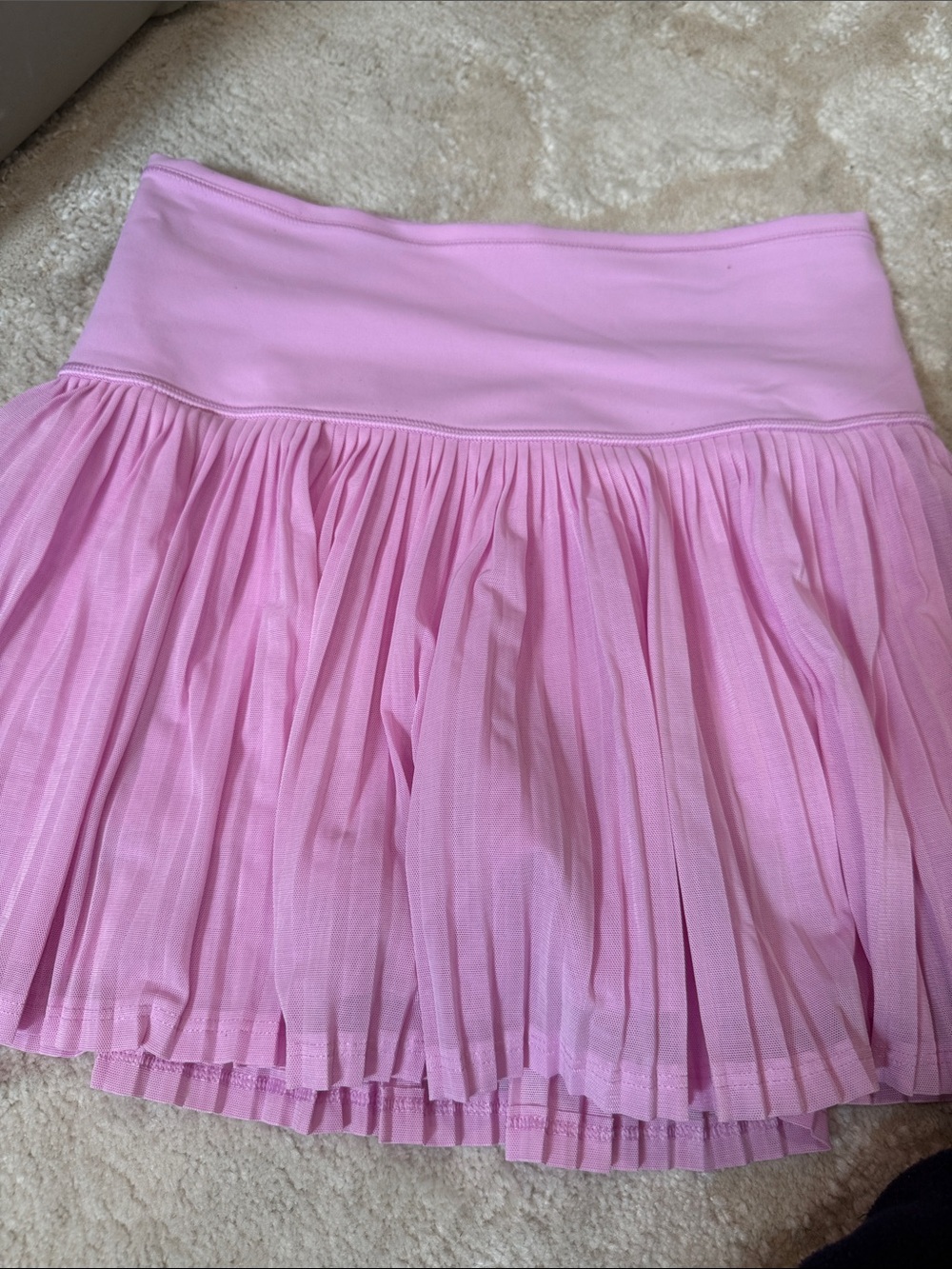 Athleta Light Pink Pleated Skater Skirt